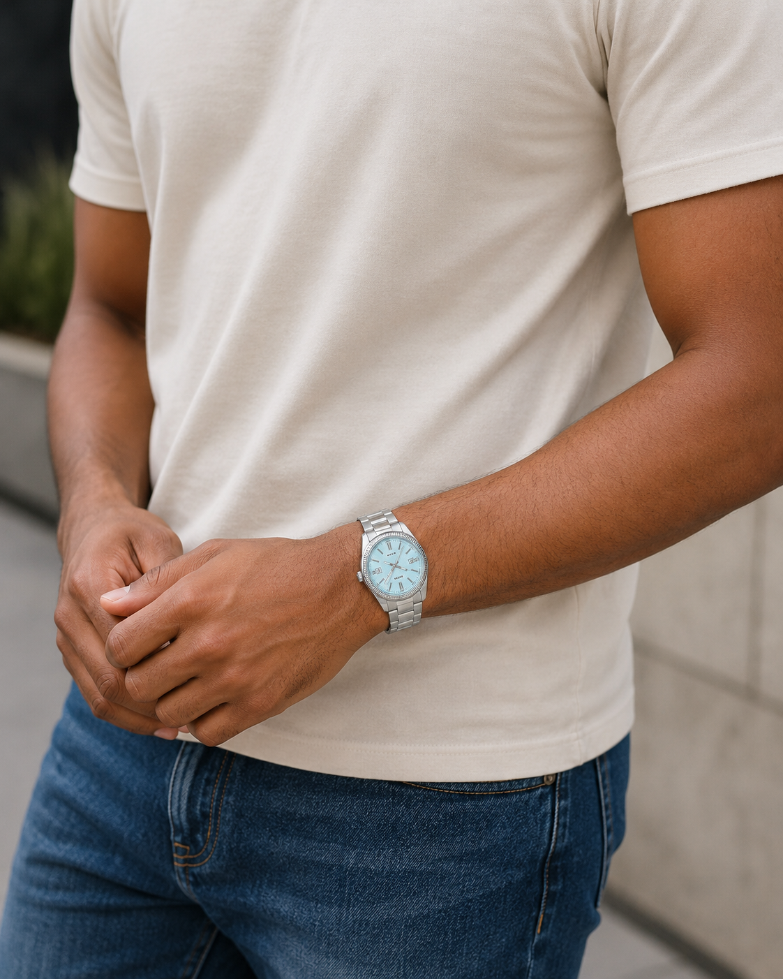 Weekend style with watch