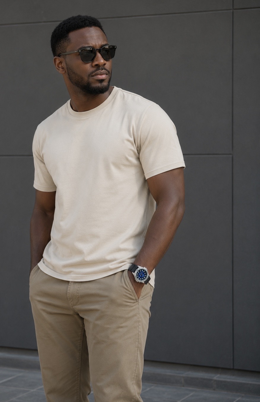 Casual style with watch